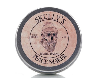 Skully's Beard Balm 2 oz. - Men's Leave-in Beard Conditioner and Tamer - All Natural Orange, Vanilla & Lime Scented