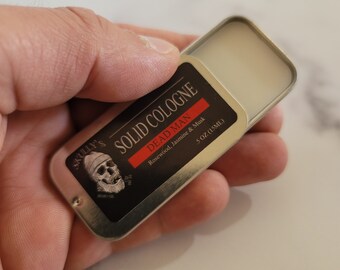 Solid Cologne For Men - Dead Man (Rosewood, Amber, Jasmine & Musk)