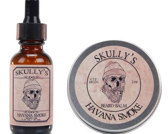 Skully's HS Beard Oil 1 oz & Beard Balm 2 oz, kit barba
