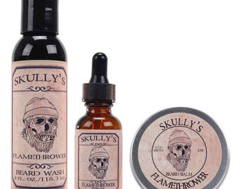 Beard Kit - Cannella - Kit Barba Nutriente e Ammorbidente - Kit Combo Olio da Barba, Balsamo e Lavaggio per uomo