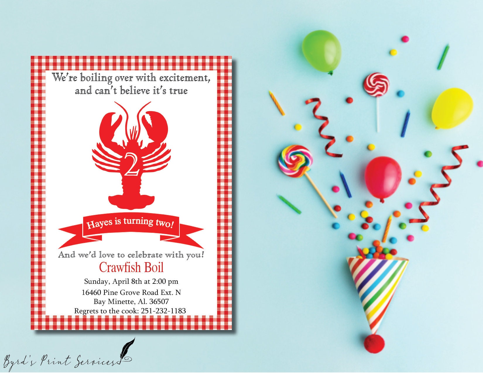Crawfish Theme Birthday Etsy