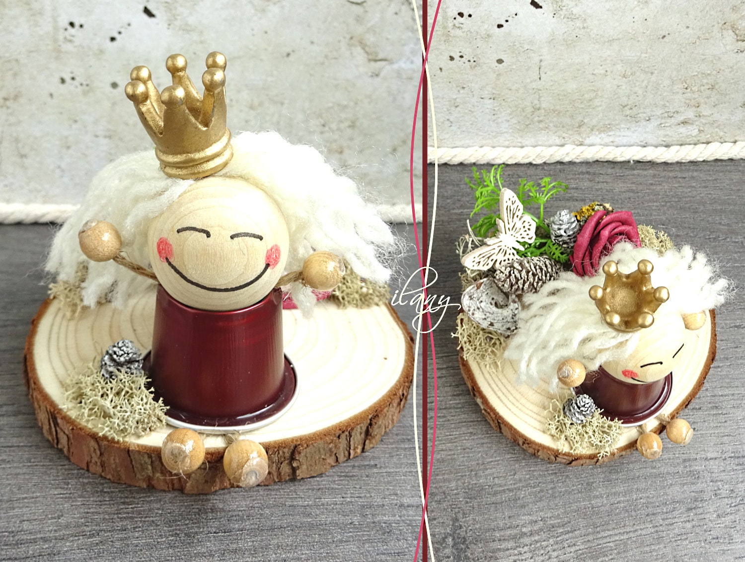 Prinzessin Schutzengel Trend Upcycling Nespresso Glückswichtel kreativ Dekoration Geldgeschenk decor unique gifts table modern