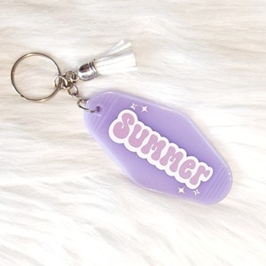 Initial Letter Keyring, Personalised Charm Keychain – Purple Wyvern Jewels