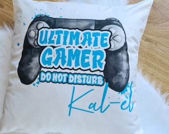 Gamer Pillow Personalised, Ultimate Gamer Gift, Gamer Cushion, Personalised Pillow, Gift for Teen