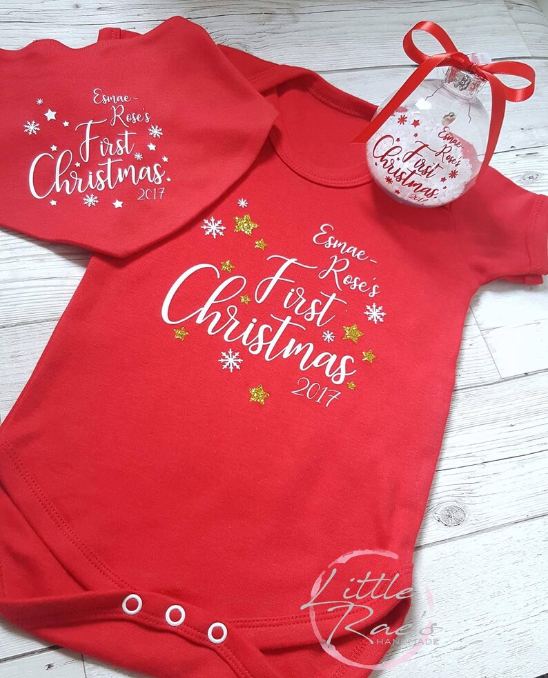 personalised christmas baby clothes