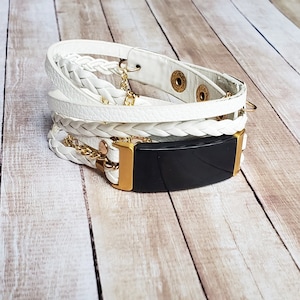 Cinturino Fitbit Inspire 2 / HR in pelle vegana Boho: bracciale multi-avvolgimento