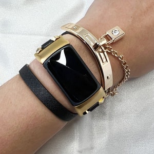 Fitbit Charge 5 4 3 FL-5 Soft Leather Band Strap for Fitness ...