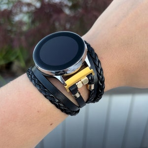 Comprar Correa de silicona y cuero de 20mm para Samsung Galaxy Watch 6/5/4  40mm 44mm correa de reloj inteligente para Galaxy Watch 6 Classic 43mm 47mm