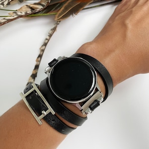 Leather Wrap Samsung Galaxy Watch Band 40 42 43 44 46 47mm 