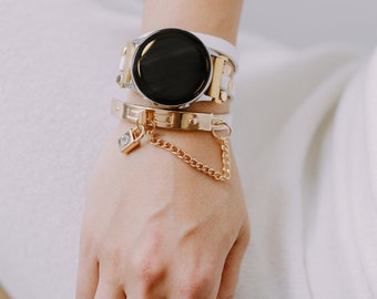Gold Bangle Watch Band for Samsung Galaxy: Handmade Fashion Wristband