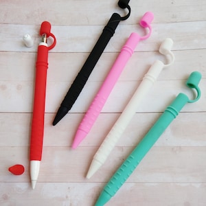 Custodia in silicone per Apple Pencil: impugnatura, copri-pennino e supporto per cappuccio