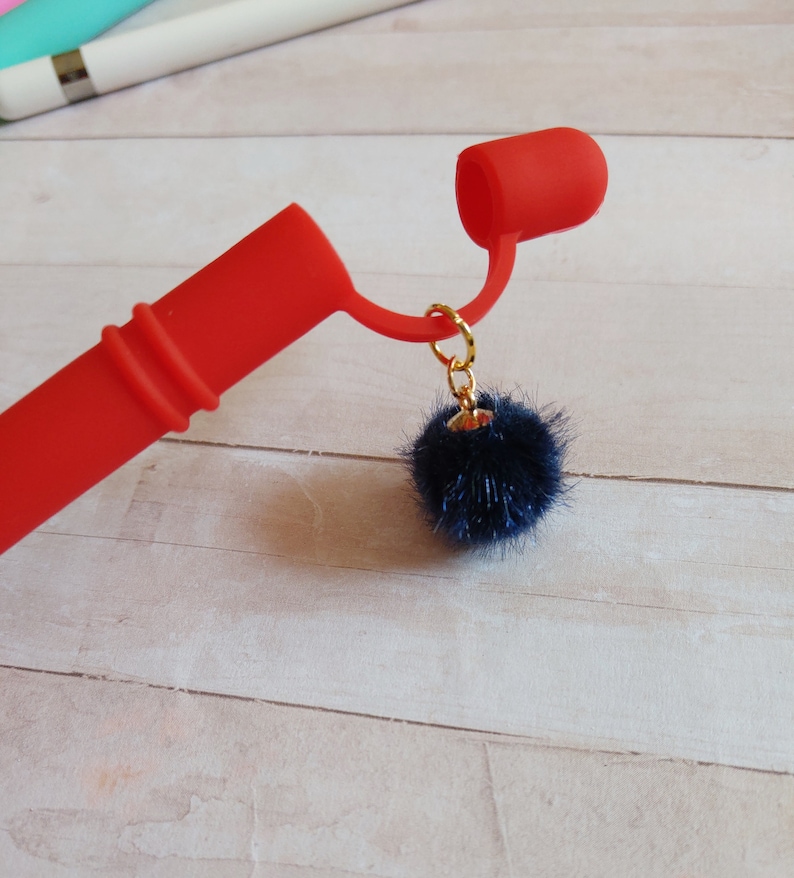 Pom Pom Apple Pencil Sleeve Case Holder Protective Silicone Etsy