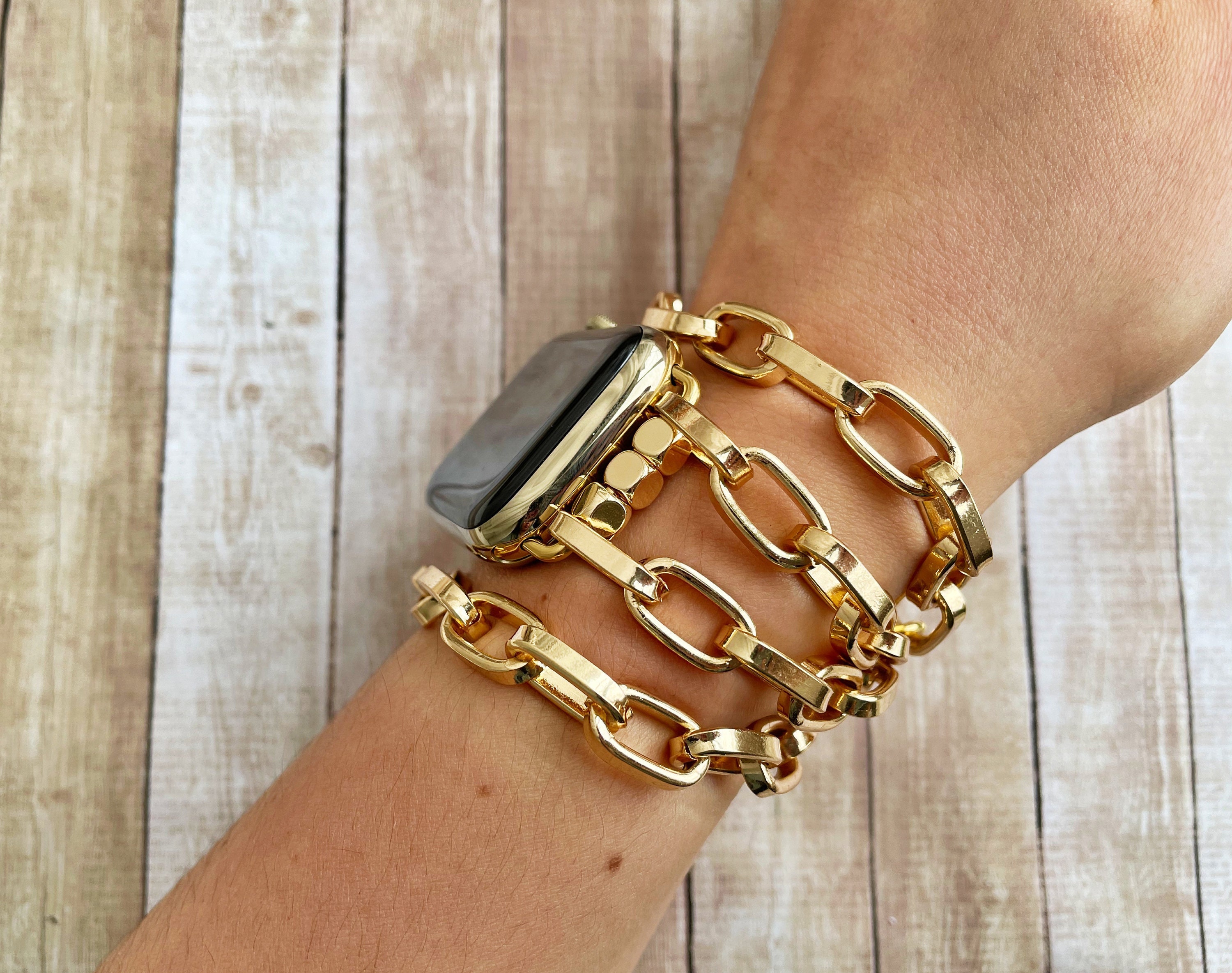 Steel Chain Bracelet Strap For Apple Watch – dotero.co.uk