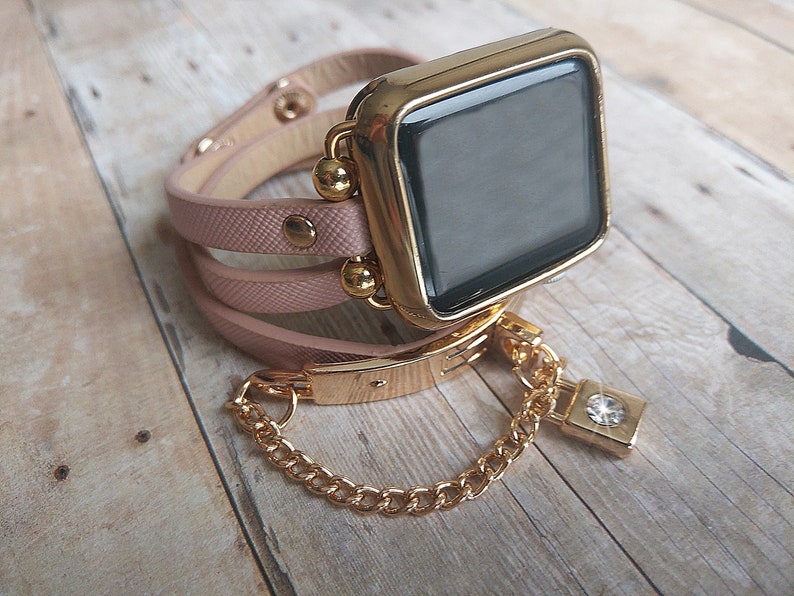 Rose Pink Apple Watch Band 38 40 42 44mm Vegan Leather iWatch | Etsy