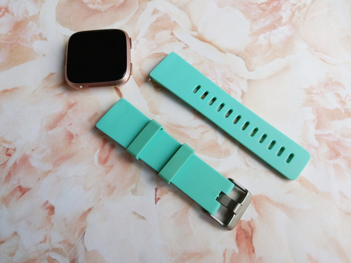 Turquoise Sport Fitbit Versa Band Stylish Fitness Super Soft - Etsy