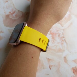 Replacement Band for Fitbit Versa Yellow Rubber Sport Band Etsy