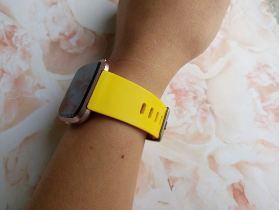 Fitbit Versa Yellow Rubber Sport Band 