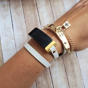 Fitbit LUXE Chic Bracelet Band, Fashion Fitbit Luxe Wristband, Luxury Fitbit Luxe Wrap Strap Gold Bangle Fitbit Luxe Cuff, Gift