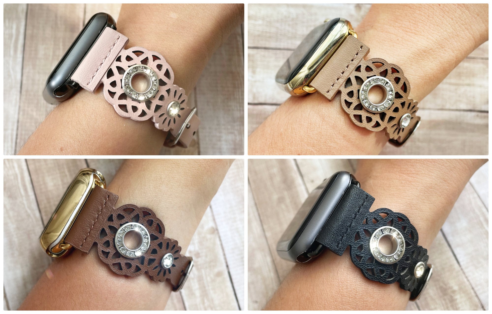 Dressy Apple Watch Band for Iwatch 876543 Filigree Leather Etsy