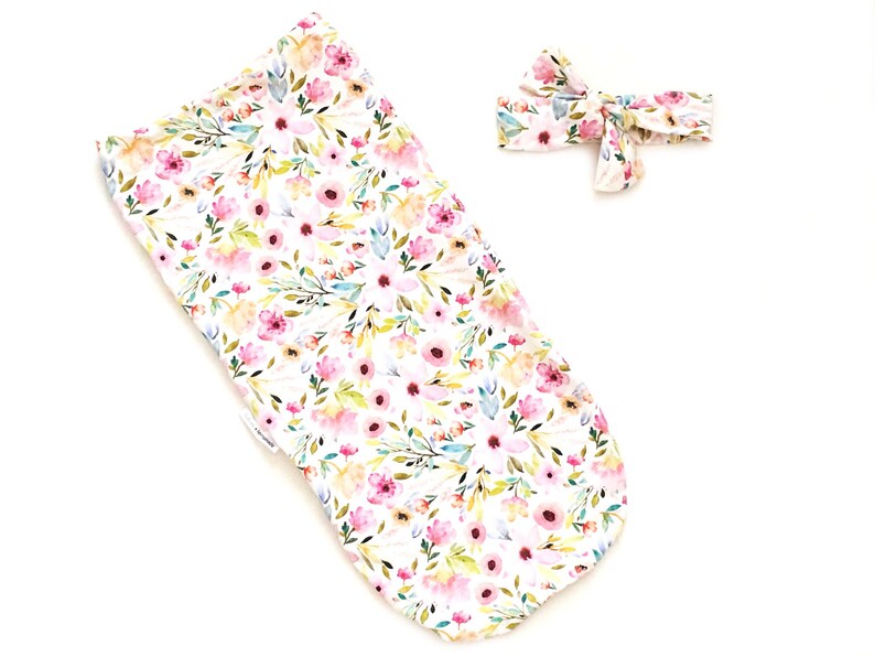 Floral Swaddle Sack Floral Cocoon Sack READY TO SHIP Floral Baby Sleeping Sack swaddle cocoon sack flower swaddle Cocoon Sack baby g