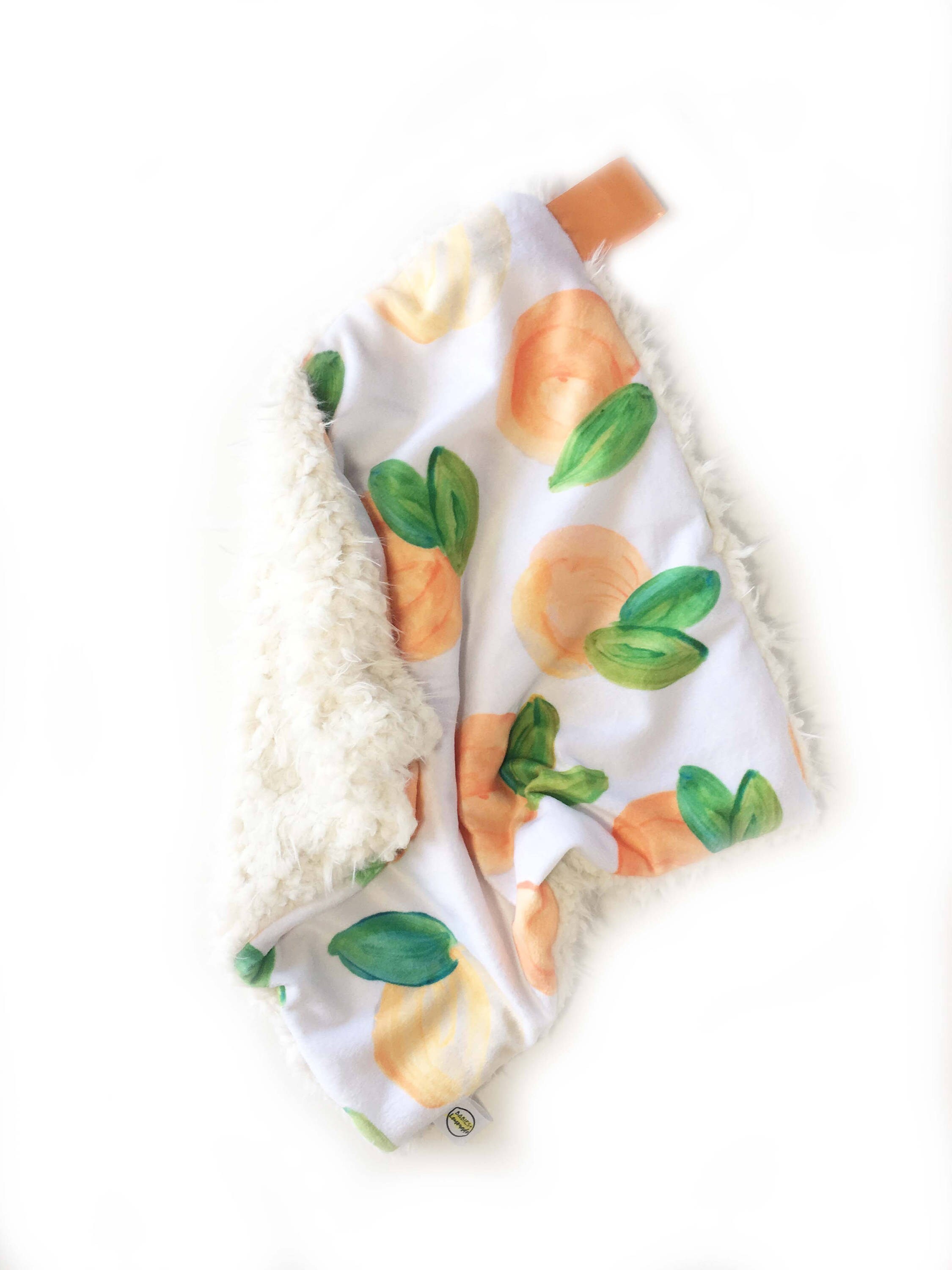 READY TO SHP Peaches Baby Blanket Baby Minky Blanket Girl Etsy