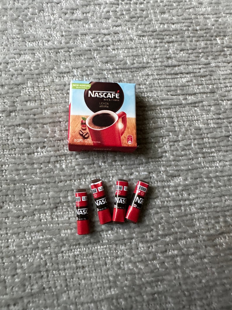 Dollhouse Miniature Coffee Packs & Box - Etsy