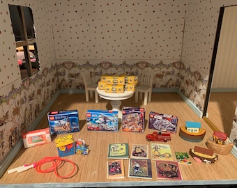 Poppenhuis Miniatuur Vintage Kinderspeelgoed