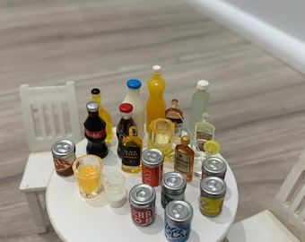 Assortment Dollhouse Miniature Drinks