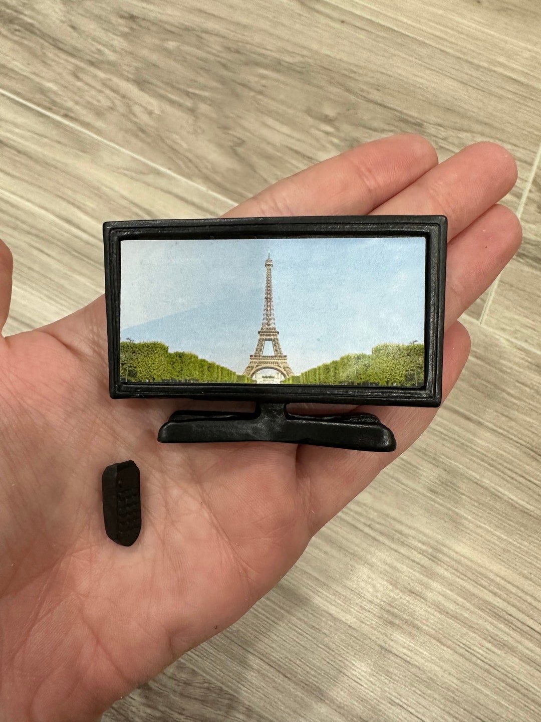 Dollhouse Miniature TV and Remote Etsy