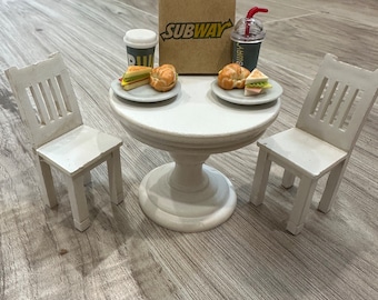 Dockhusminiatyr Subway-måltid för 2