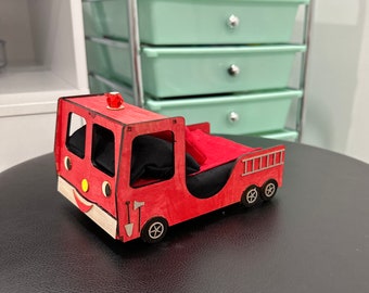 Dollhouse Miniature Kids Firetruck Bed