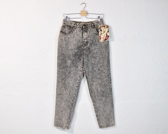 Acid Wash Jeans Vintage 80s 90s Black 