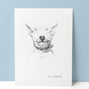 Dog Portrait Custom Sketch/Dog Drawing/5&quot;x7&quot; Pencil Sketch/Graphite Art/Dog Gift
