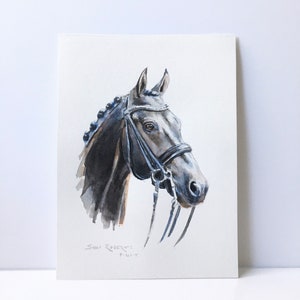 Paard portret/aquarel aangepaste opdracht portret/5"x7"/8"x10/aquarel schilderij/paard cadeau