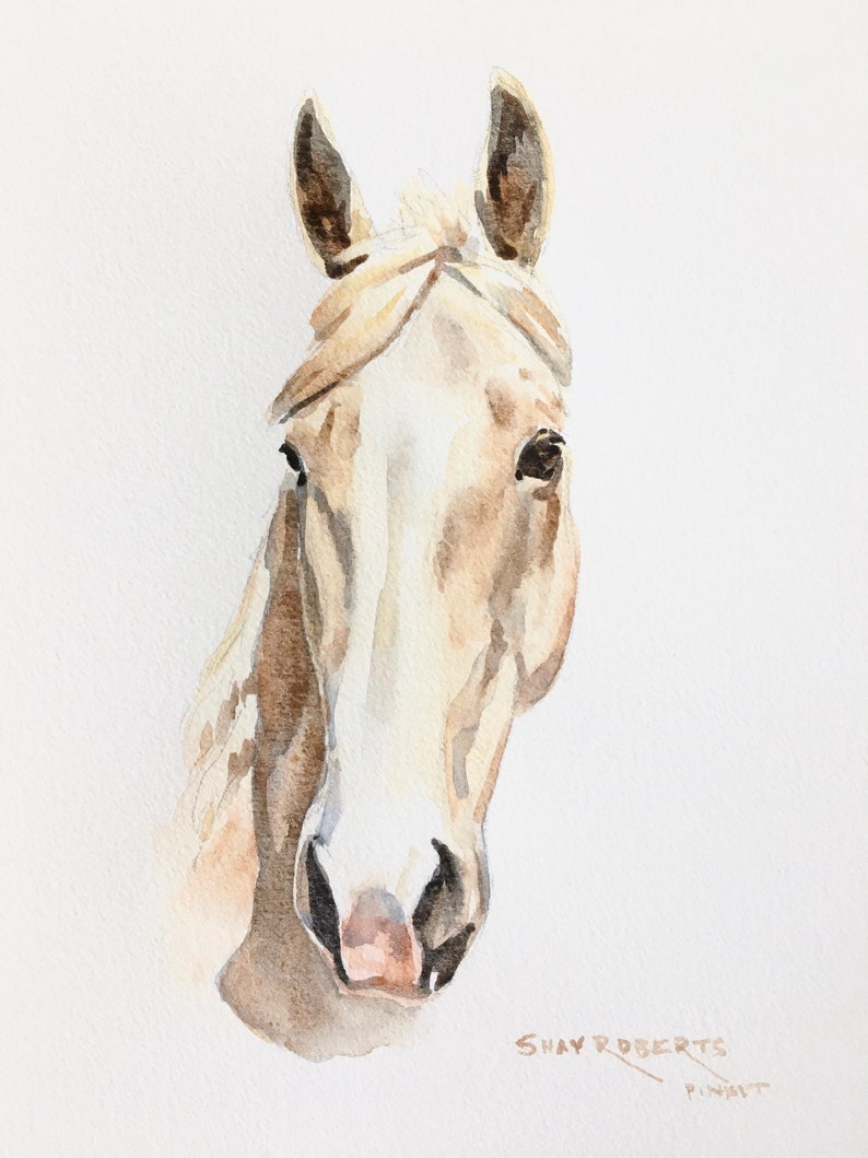 Horse Portrait/Watercolor Custom Commissioned Portrait/5x7/8x10/Watercolor Painting/Horse Gift image 2