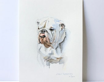 Hond portret/huisdier portretten/aquarel aangepaste opdracht portret/5"x7"/8"x10/aquarel schilderij/hond cadeau