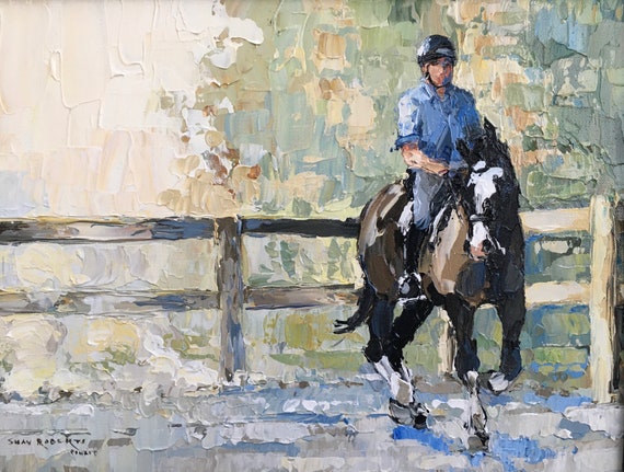 Horse Painting/Original Horse Art/Dressage Art/Acrylic on Canvas/12”x16”  Horse Painting/
