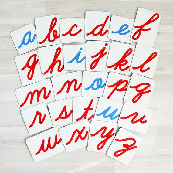 Items similar to Montessori alphabet cards - Lowercase Felt Letters ...