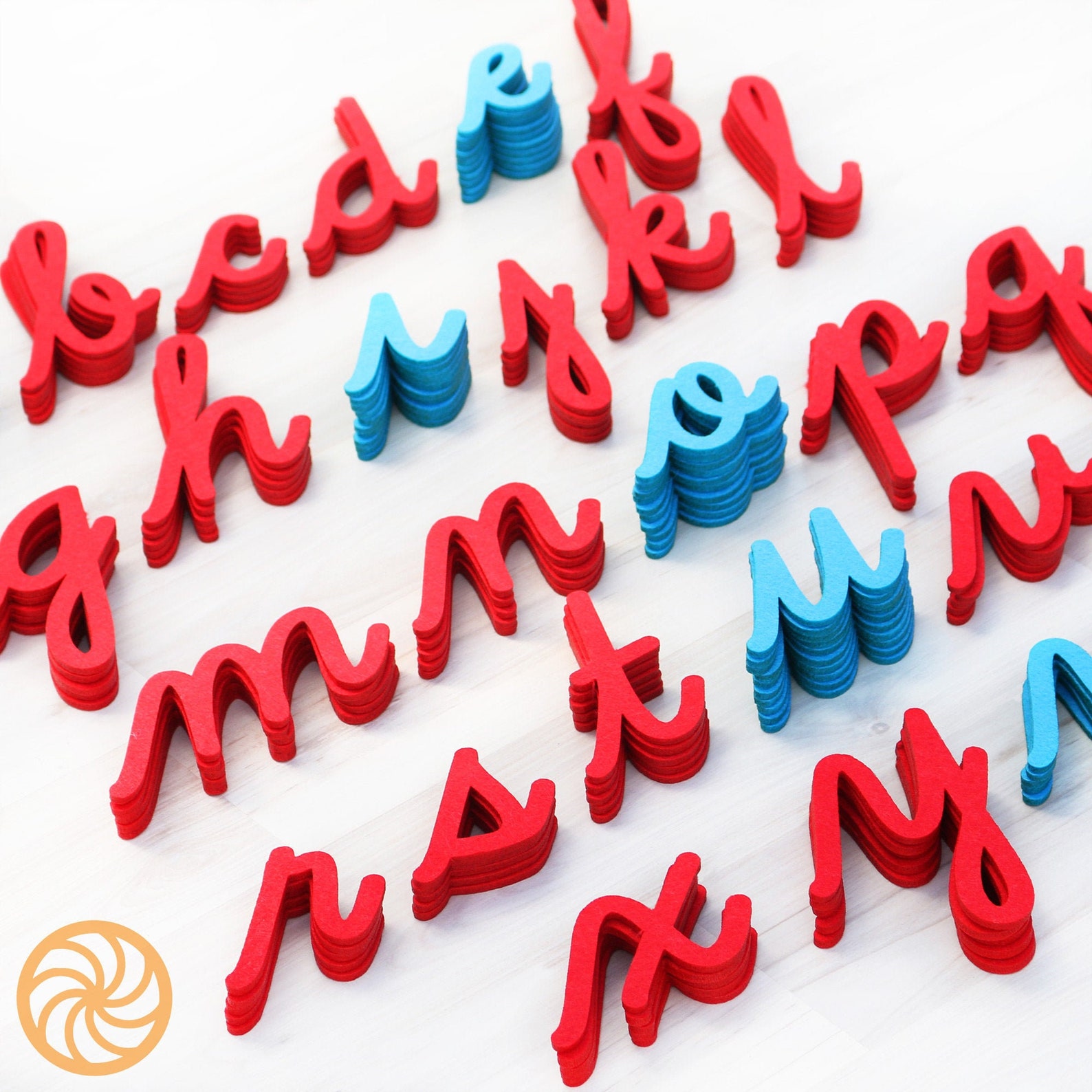 Cursive Moveable Alphabet Montessori Alphabet lowercase Etsy