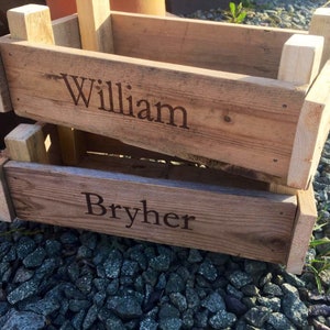 Personalised Box Personalised Crate Wooden Box Wooden Crate Traditional Crate image 5