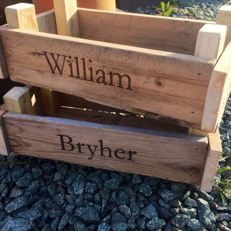 Personalised Box Personalised Crate Wooden Box Wooden Crate Traditional Crate image 5