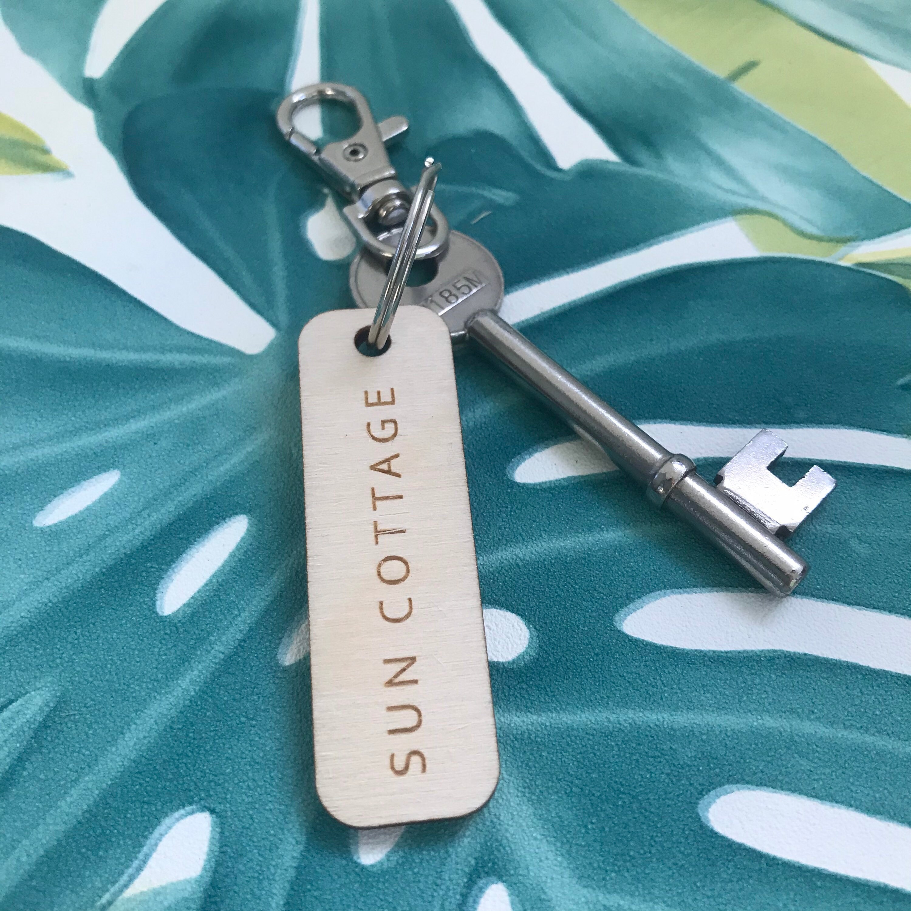 Porte-clés Personnalisable Brodé - Avec Texte Personnalisé - Pour Moto, Scooter, Voiture - Cadeau Personnalisé