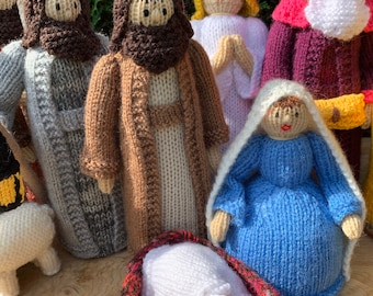 Knitted Nativity Set - Traditional Nativity Set - Child Friendly Nativity Set