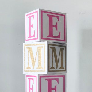 Baby Shower Blocks / Baby Shower Decor / Personalized Baby Blocks with Name / Nursery Decor