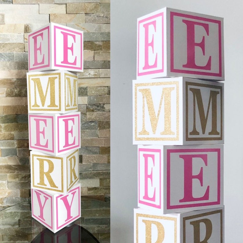 Baby Shower Blocks / Baby Shower Decor / Personalized Baby Etsy