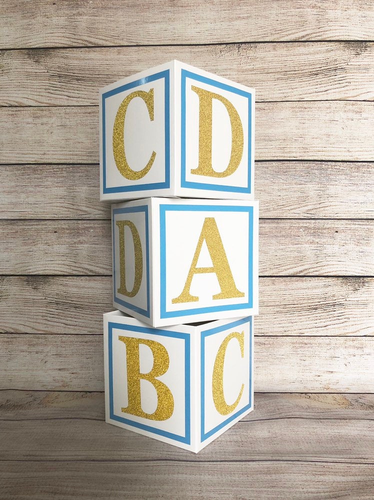 Baby Shower Blocks / Baby Shower Decor / Personalized Baby | Etsy