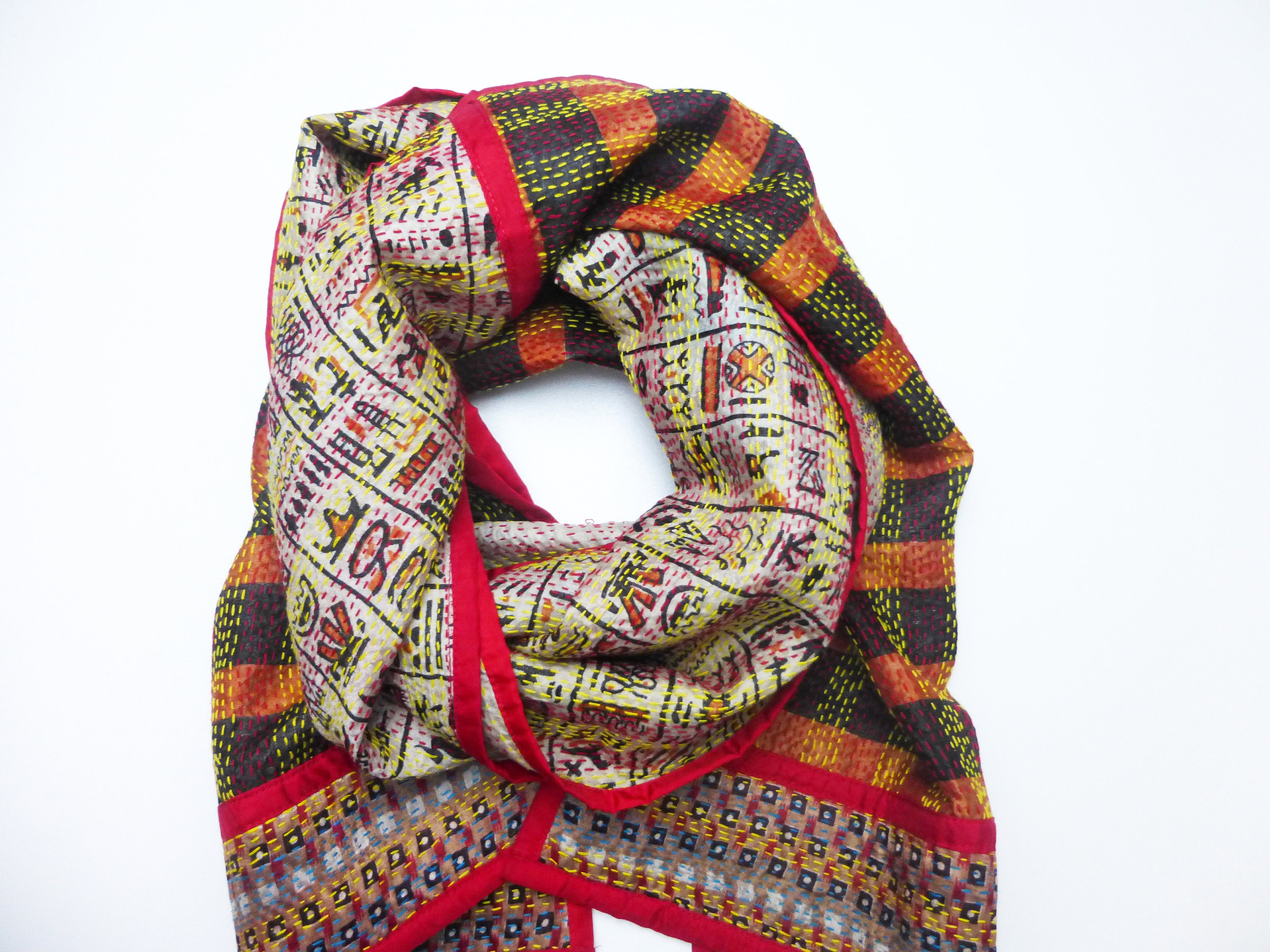 Egyptian Hieroglyphs Scarf Boho Scarf Silk Summer scarf Etsy