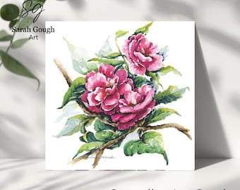 Pink Camellia - Art Card
