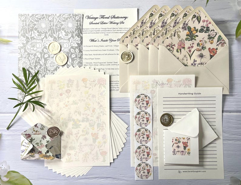 a vintage style writing set