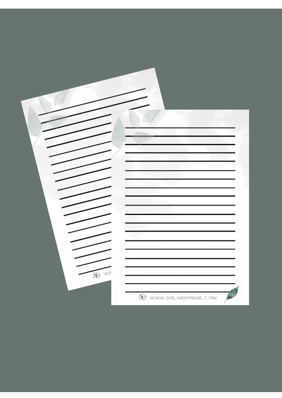 2 x Really Useful A5 Leaf Handwriting Guideline Pages Print Yourself - Keep Writing Straight - Stationery Accessories - Light Pad Box - Art